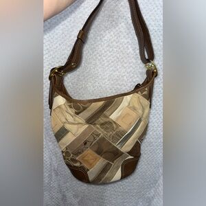 Coach brown patchwork